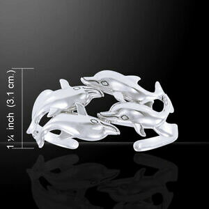 yzlbNX@htBX^[OVo[s[^[Xg[JtuXbgdolphin 925 sterling silver cuff bracelet by peter stone