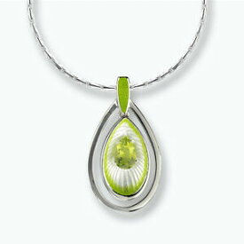 【送料無料】ネックレス　ニコールシルバーペリドットチェーンエナメルペンダントセットnicole barr silver peridot set enamelled pendant on chain