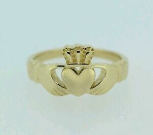 �y���������z�l�b�N���X�@9ct�C�F���[�S�[���h�N���_�����O9ct yellow gold claddagh ring