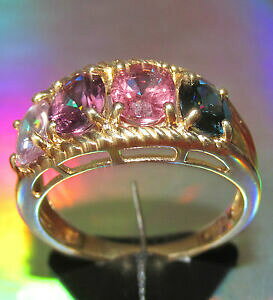 yzlbNX@S[hTt@CAOTCYbeautiful secondhand 9 ct gold muliti coloured sapphire ring size n12