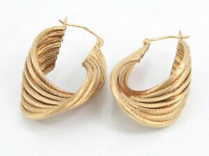 �y���������z�l�b�N���X�@���f�B�[�X�C�������O�S�[���h�t�@�b�V���i�u��ladies earrings 9ct gold stunning fashionable ideal gift 375 o81