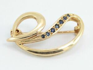 yzlbNX@Tt@CAS[hfB[Xu[`ssapphire and 9ct gold ladies brooch stunning 375 pin c8