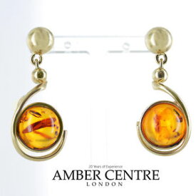 【送料無料】ネックレス　イタリアユニークドイツバルトゴールドドロップイヤリング￥italian made unique german baltic amber 9ct gold drop earrings ge0019 rrp380
