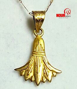 yzlbNX@GWvgt@InhChkCG[S[hy_gegyptian handmade pharaoh lotus flower 18k yellow gold pendant 094