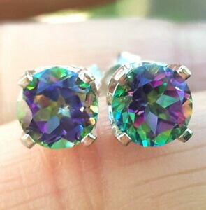 �y���������z�l�b�N���X�@�g�p�[�Y�\���b�h�z���C�g�S�[���h�X�^�b�h�C�������O206ct genuine mystic topaz solid white gold studs earrings free shipping