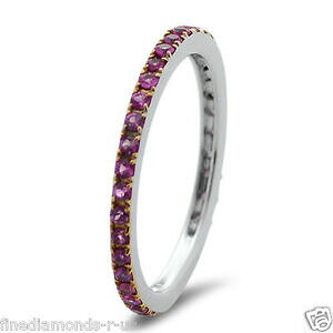 �y���������z�l�b�N���X�@�s���N�T�t�@�C�A�C�G���[�S�[���h060ct pink sapphire full eternity wedding ring in solid white amp; yellow gold