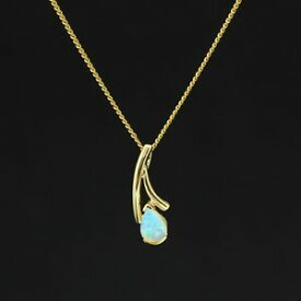 【送料無料】ネックレス　kイエローゴールドオーストラリアオパールペンダント18ct 18k yellow gold natural solid australian white light opal crystal pendant