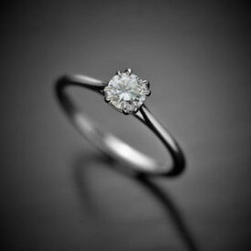 【送料無料】ネックレス　ホワイトラウンドカットホワイトゴールド055 ct near white round cut moissanite engagement wedding ring 9k white gold