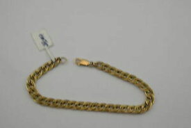 【送料無料】ネックレス　ゴールドファンシーリンクブレスレットリンクイエローゴールド9ct gold fancy link bracelet hollow link yellow gold ~86g