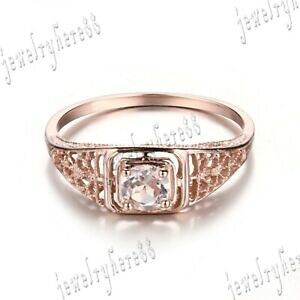 �y���������z�l�b�N���X�@14k�S�[���h�����K�i�C�g���o�C�o���p�[�e�B�[14k rose gold natural morganite retro filigree wedding anniversary party ring
