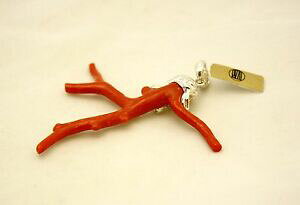 �y���������z�l�b�N���X�@�y���_���g �A�J�T���S�T���W�j�A925�}�E���gpendant twig in red coral sardinia mounted 925 silver