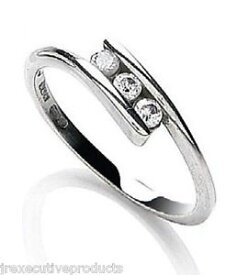 【送料無料】ネックレス　ホワイトゴールド3リングクロスオーバーリングwhite gold engagement ring three stone trilogy ring crossover ladies gold ring