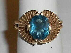 yzlbNX@re[WfB[XS[hgp[YOvintage ladies 14k gold and topaz ring 1950s 1960s 11dd