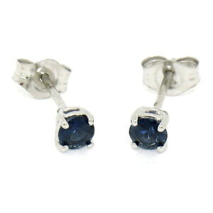 yzlbNX@kzCgS[hEhuAgTt@CANVbNX^bhCO 14k white gold 047ctw 35mm round brilliant sapphire classic stud earrings