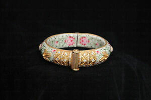 yzlbNX@white sapphire gemstone studded bracelet with enamal in925solidsb1131white sapphire gemstone studded bracelet with enamal