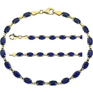 yzlbNX@14kCF[S[h725Tt@CAClab created sapphire gemstone line bracelet in solid 14k yellow gold 725 inches