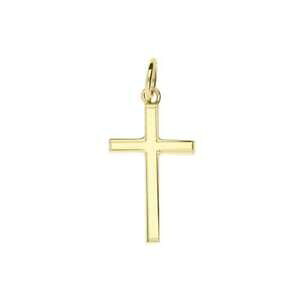 �y���������z�l�b�N���X�@�C�G���[�S�[���h�t���[���G�b�W�N���Xsmall 9ct yellow gold framed edge cross 13g