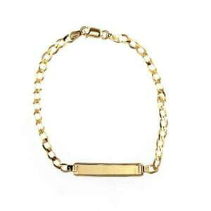 �y���������z�l�b�N���X�@�S�[���h�A�C�f���e�B�e�B�u���X���b�g listingeternity 9ct gold 6 childs curb identity bracelet