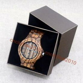 【送料無料】　腕時計　アフリカゼブラウッドコレクションボックス natural african zebra wood men boy wooden watch collection gift box