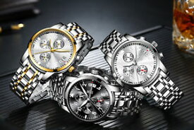 【送料無料】　腕時計　ステンレスmens wrist watches quartz watch stainless steel strap weeks