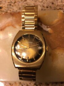 【送料無料】　腕時計　vtg 1960ウォルサムスイスマニュアル17インカブロックブロンズrunsvtg 1960s waltham swiss manual 17 jewels incabloc date bronze gold watch runs