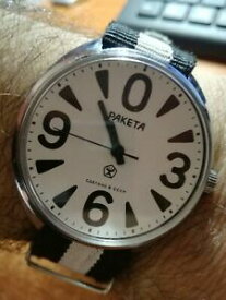 【送料無料】　腕時計　raketa paketa0ドイツサイズヴィンテージraketa paketa big zero wrist, germany watch big size vintage men