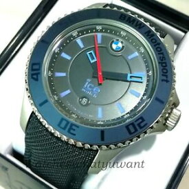 【送料無料】　腕時計　bmwモータースポーツ44mmice watch bmw motorsport mens 44mm watch navy blue strap blue hands