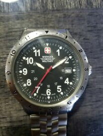 【送料無料】　腕時計　メンズウェンガースイスミリタリーステンレススチールウォッチmens wenger swiss military stainless steel watch