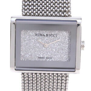 �y���������z�@�r���v�@�j�i���b�`���C���X�g�[���E�H�b�`authentic nina ricci n02512 rhinestone watches stainlestainless steel ste