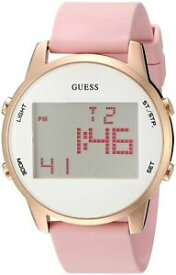 【送料無料】　腕時計　ローズピンクシリコンストラップデジタルウォッチguess womens u0815l2 rose goldtone digital watch on pink silicone strap