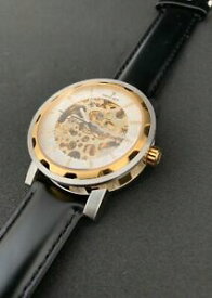 【送料無料】　腕時計　レザーウォッチweird ape skeleton automatic leather watch with bkg