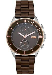 �y���������z�@�r���v�@genuine storm london mens rexford metal brown wristwatchbnib guarantee 47355brgenuine storm london mens rexford metal brow