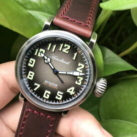 【送料無料】　腕時計　パイロットレトロステンレススチールダイバーmens pilot retro watches stainless steel diver wristwatch 30atm st2130 movement