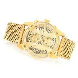 【送料無料】　腕時計　クリスタルアクセントスチールメッシュクロノグラフウォッチinvicta specialty crystal accented gold plated steel mesh chronograph watch