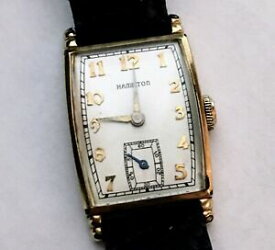 【送料無料】　腕時計　メンズマニュアルショールズウォッチvtg mens hamiilton wristwatch 1940s manual wind myron watch rectangle