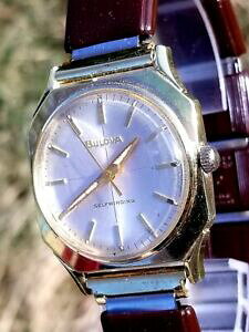 �y���������z�@�r���v�@���j�[�N�����Y�X�C�Xrare,unique mens swiss 1966 watch bulova selfwinding m6 10k rgp
