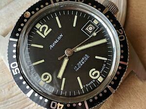 【送料無料】 腕時計 ヴィンテージアヴァロン20atmosダイバーwssas 1746 mvmtvintage avalon 20 atmos diver wwarm patina,all ss case,as 1746 mvmt,runs strong