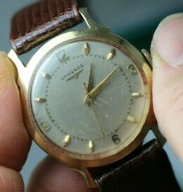 【送料無料】　腕時計　ビンテージkゴールドメンズvintage longines 17 jewels 22ls 14k gold mens wristwatch circa 1950s