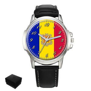 �y���������z�@�r���v�@principality of andorra flag gents mens wrist watchgift engravingprincipality of andorra flag gents mens wrist watch gift
