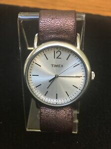 yz@rv@Yre[WVo[g[P[X[Ntimex watch mens vintage,beautiful silver tone quartz 40mm case work findb16