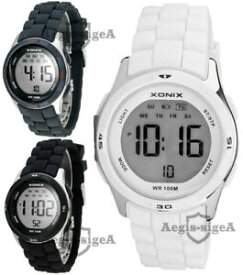 【送料無料】　腕時計　スポーティデジタルレディースストップウォッチアラームメートルsporty wristwatch xonix digital ladies stopwatch alarm date wr100m