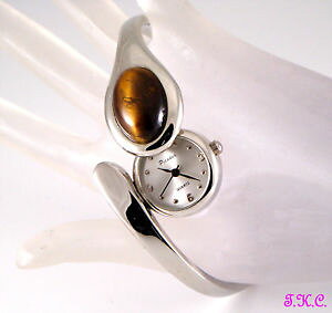 yz@rv@re[W^CK[ACXl[NXC_[fB[Xvintage genuine tiger eye gemstone snake slider ladies brcelet