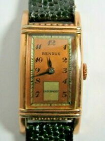 【送料無料】　腕時計　ヴィンテージメンズモデルローズゴールドvintage 1940 mens benrus model c 11 winding 17j wristwatch rose gold filled