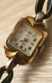 【送料無料】　腕時計　ビンテージレディースレックススイスrare vintage ladies gold plated rex 17 rubis wrist watch, swiss made, working