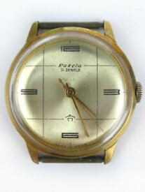【送料無料】　腕時計　ビンテージソユダヤロシアソビエトvintage wrist watch raketa 2609b gold plated au20 21 jew soviet russian ussr
