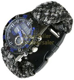 【送料無料】　腕時計　スポーツメンズアナログクォーツデジタルparacord waterproof sports military watch mens analog quartz digital wristwatch