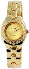 【送料無料】　腕時計　クオーツゴールドアナログメタルwomens quartz watch gold analogue metal rhinestones wristwatch w60463613797350