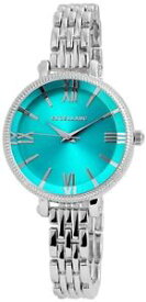 【送料無料】　腕時計　クオーツグリーンシルバーアナログウォッチメタルwomens quartz watch green silver analogue metal wristwatch w60463611052600