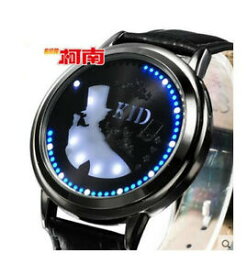 【送料無料】　腕時計　コナンマジックタッチdetective conan magic kaito kido led touch screen leather waterproof wristwatch