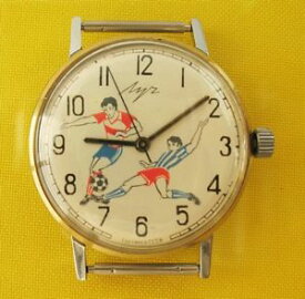 【送料無料】　腕時計　サッカーウルトラスリムビンテージロシアソビエトソluch football ultra slim vintage russian soviet ussr wrist watch 2209 1